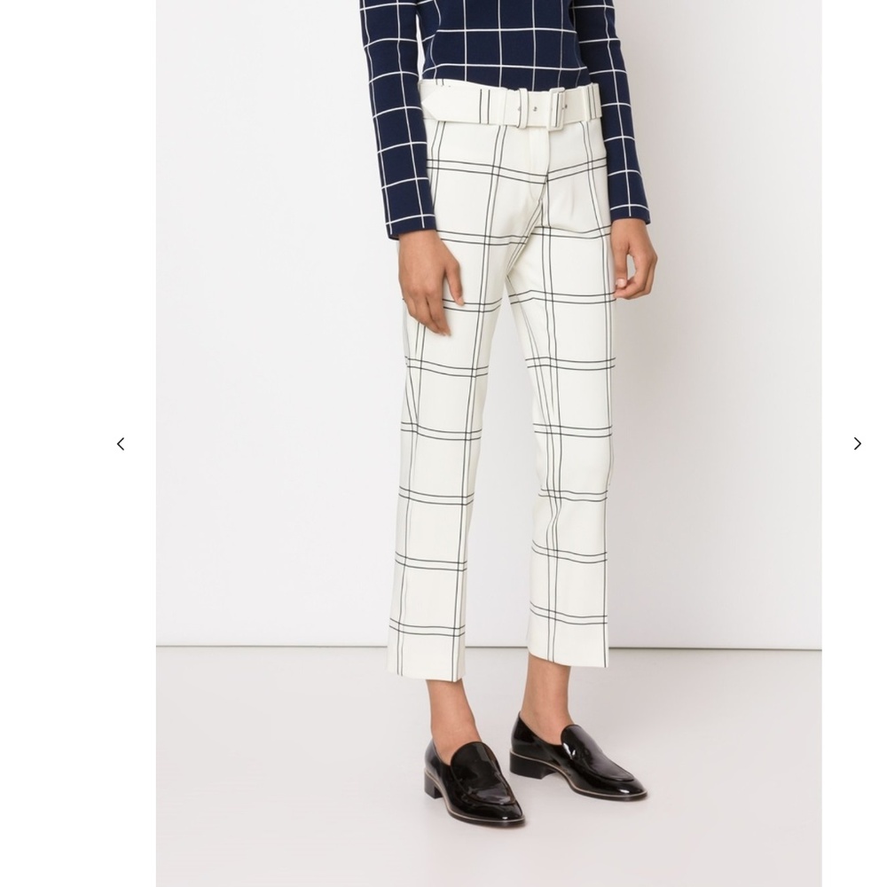DEREK LAM $1,390 Pants NWT Slim Wool Trousers! 44 black - Picture 6 of 8